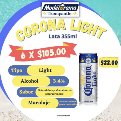 Corona Light Lata 355ml
