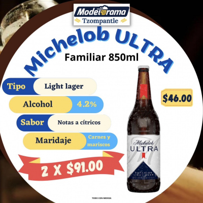 Michelob Ultra Familiar 850ml