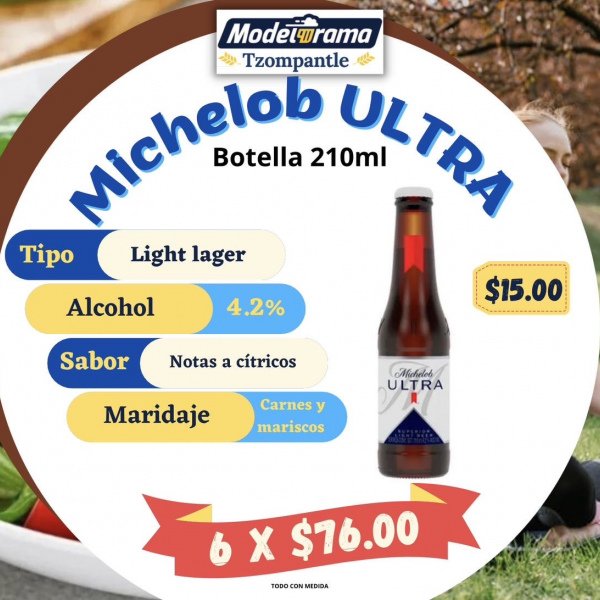 Michelob Ultra Cuarto 210ml