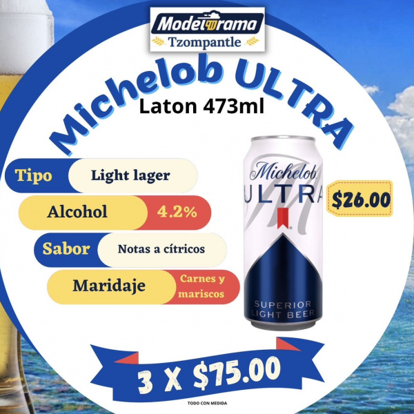 Michelob Ultra Laton 473ml