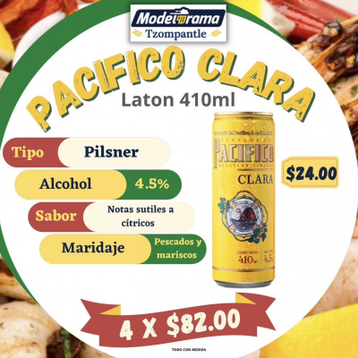 Pacifico Clara Latón  410 ml